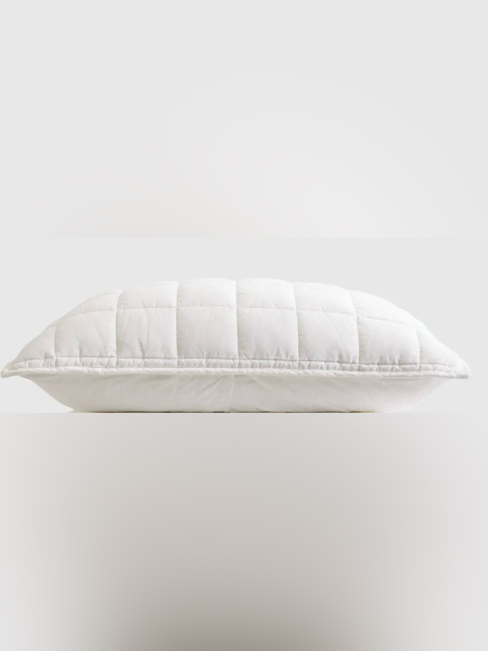 NEW European Linen Box Quilted Sham, King (White)
